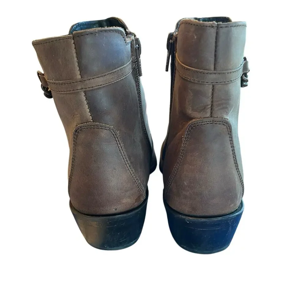 Durango Booties Boots Women Size 7.5M Brown Leather Western Cowgirl Rodeo Retro